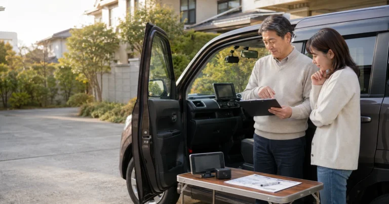 車を手放す前にナビ・ドラレコ・社外品は外す？査定と個人情報の確認順のイメージ