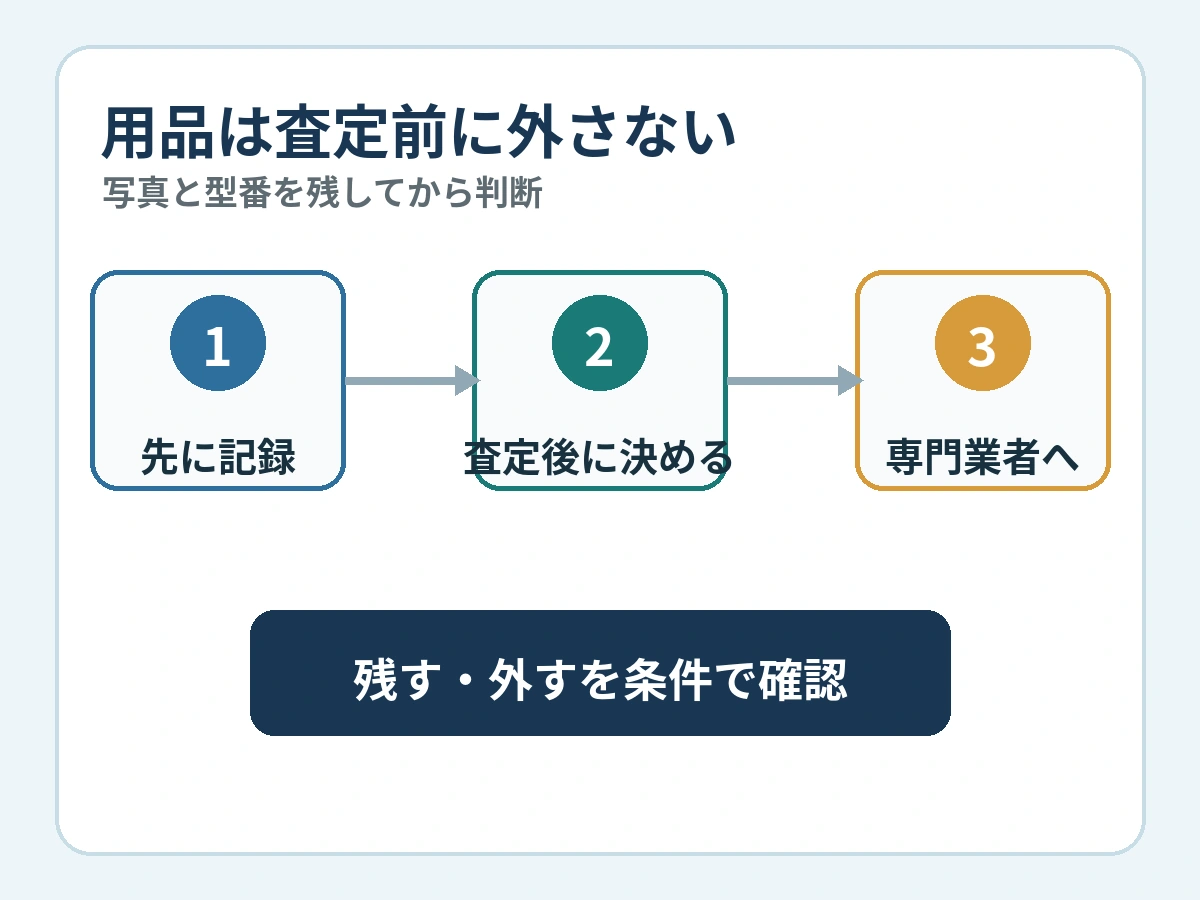 2．外して手元に残すもの