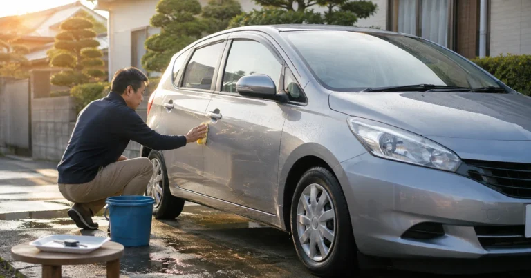 最後の洗車をしてから車を手放す意味｜思い出と忘れ物を整える確認時間のイメージ
