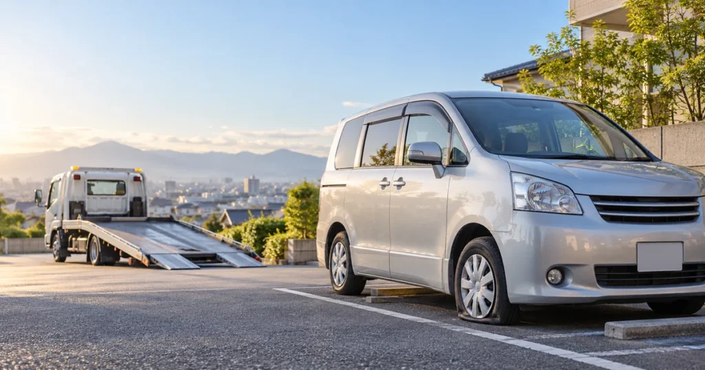 タイヤの空気が抜けた放置車は引き取れる？動かす前に伝える5項目のイメージ