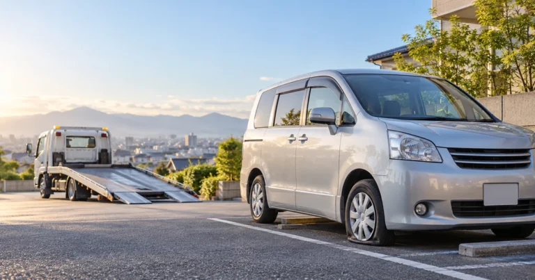 タイヤの空気が抜けた放置車は引き取れる？動かす前に伝える5項目のイメージ